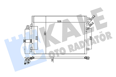 KLİMA RADYATÖRÜ ( KONDENSER ) KURUTUCU DACIA SANDERO 1.4 I-1.6 I 16V BENZİN 08=> LOGAN I 1.4 I-1.6I 04=> 