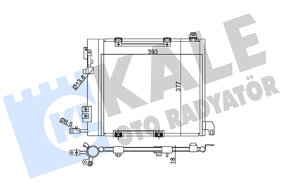 KLİMA RADYATÖRÜ ( KONDENSER ) KURUTUCULU AL/AL OPEL ASTRA G, ZAFIRA 98-02 1.7 DTI, 1.7 CDTI, 2.0 DI, 2.0 DTI, 2.2 DTI 