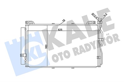 KLİMA RADYATÖRÜ ( KONDENSER ) KURUTUCULU AL/AL HYUNDAI MATRIX 1.5 CRDI 01-10, 1.5 CRDI VGT 05-10 