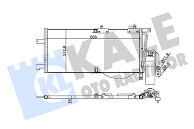 KLİMA RADYATÖRÜ ( KONDENSER ) KURUTUCULU AL/AL OPEL COMBO TOUR - BOX , CORSA C1.7 DI 16V 01-09