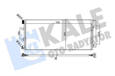 KLİMA RADYATÖRÜ ( KONDENSER ) KURUTUCULU AL/AL RENAULT MASTER III 2.3 DCI, OPEL MOVANO 