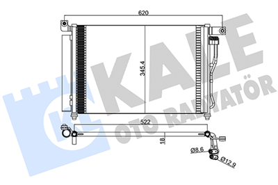 KLİMA RADYATÖRÜ ( KONDENSER ) KURUTUCULU AL/AL HYUNDAI ACCENT ERA 06=> 