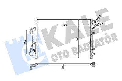 KLİMA RADYATÖRÜ ( KONDENSER ) KURUTUCULU AL/AL RENAULT KANGOO 1.2 97=>, 1.5 DCI 03=>, 1.6 16V 01=>, 1.9 