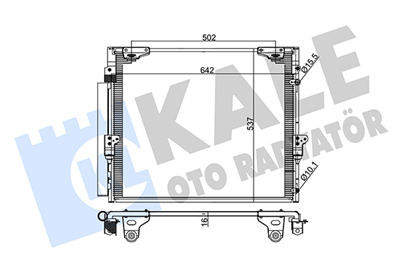 KLİMA RADYATÖRÜ ( KONDENSER ) KURUTUCULU AL/AL TOYOTA LAND CRUISER 4.7 V8, 4.5 D4D, V8 08=> 