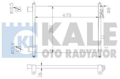 KLİMA RADYATÖRÜ ( KONDENSER ) KURUTUCULU AL/AL NISSAN MICRA IV 1.2 10=> 