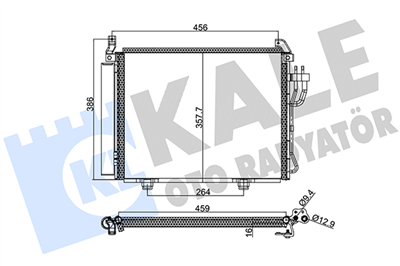 KLİMA RADYATÖRÜ ( KONDENSER ) KURUTUCULU AL/AL HYUNDAI I10 1.0 11-17, 1.1 08-13, 1.2 08-11(480x350x16)