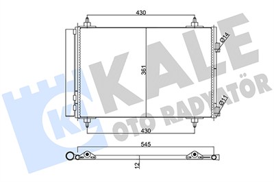 KLİMA RADYATÖRÜ ( KONDENSER ) KURUTUCULU AL/AL C4-P307 TU5JP4(1,6 16V)-ET3J4(1,4 16V) (01-06)BERLINGO III-PARTNER TEPEE