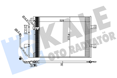 KLİMA RADYATÖRÜ ( KONDENSER ) KURUTUCULU AL/AL MERCEDES-BENZ A SERİSİ W168 97-04 (510x380x16) 