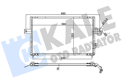 KLİMA RADYATÖRÜ ( KONDENSER ) KURUTUCULU AL/AL HYUNDAI ACCENT 1.5 I 16V 95-00 565x318x16MM 