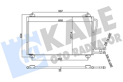 KLİMA RADYATÖRÜ ( KONDENSER ) KURUTUCULU AL/AL MERCEDES-BENZ SPRINTER 901, 902 95-06, 903 95-06 (665x371x16) 