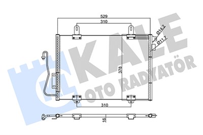 KLİMA RADYATÖRÜ ( KONDENSER ) KURUTUCULU AL/AL RENAULT CLIO II 1.2-1.4-1.6 I, 1.9 D 98=> 