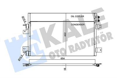 KLİMA RADYATÖRÜ ( KONDENSER ) KURUTUCULU AL/AL SEBRING - DODGE AVENGER - JEEP COMPASS, PATRIOT 