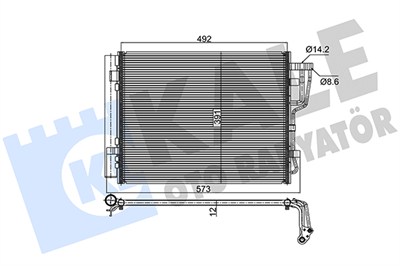 KLİMA RADYATÖRÜ ( KONDENSER ) KURUTUCULU AL/AL KIA CEED HB 1.6 CRDI 06-12, 2.0 CRDI 07-12, HYUNDAI I30 1.6-2.0 CRDI 07-11 512x391x16MM 
