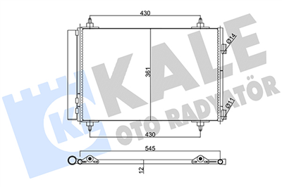 KLİMA RADYATÖRÜ ( KONDENSER ) KURUTUCULU AL/AL C4-P307 TU5JP4(1,6 16V)-ET3J4(1,4 16V) (01-06)BERLINGO III-PARTNER TEPEE