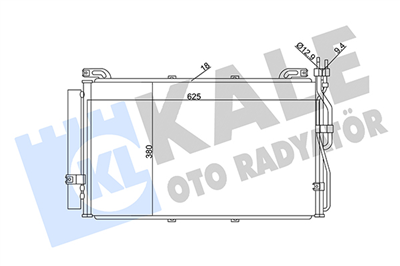KLİMA RADYATÖRÜ ( KONDENSER ) KURUTUCULU AL/AL HYUNDAI MATRIX 1.5 CRDI 01-10, 1.5 CRDI VGT 05-10 
