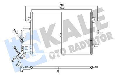 KLİMA RADYATÖRÜ ( KONDENSER ) KURUTUCULU AL/AL VOLKSWAGEN PASSAT 1.9 TDI, SKODA SUPERB 1.8 T, 1.9, 2.0, 2.5 TDI 02-08 