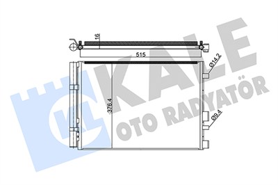 KLİMA RADYATÖRÜ ( KONDENSER ) KURUTUCULU AL/AL HYUNDAI I20 1.1 CRDI 12-15, 1.4 CRDI 08-15 