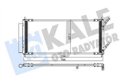 KLİMA RADYATÖRÜ ( KONDENSER ) KURUTUCULU AL/AL HONDA CR-Z 1.5 IMA 10=>, JAZZ III 1.2 08=>, 1.3 I 08=> 