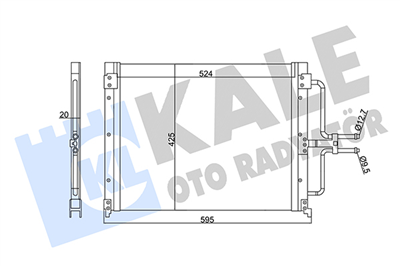 KLİMA RADYATÖRÜ ( KONDENSER ) KURUTUCULU AL/AL RENAULT LAGUNA 1.8 93-01, 2.0 16V 95-01 