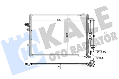 KLİMA RADYATÖRÜ ( KONDENSER ) KURUTUCULU AL/AL RENAULT CLIO III 1.2 16V 05-14, 1.4 16V 05-12, 1.6 16V 05-14, MODUS 