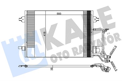 KLİMA RADYATÖRÜ ( KONDENSER ) KURUTUCULU AL/AL VOLKSWAGEN PASSAT, AUDI A4 1.9 TDI, 1.8, 1.8 T 97=> 