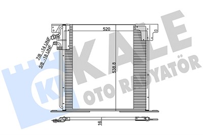KLİMA RADYATÖRÜ ( KONDENSER ) KURUTUCULU AL/AL MERCEDES-BENZ W638 VITO V200-V200CDI-108CDI-110CDI-110TD-112CDI-113 96=> (519x550x16) 