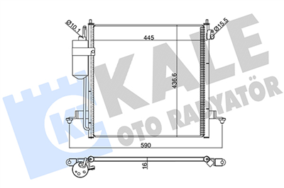 KLİMA RADYATÖRÜ ( KONDENSER ) KURUTUCULU AL/AL MITSUBISHI L200 06=> 