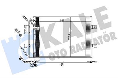 KLİMA RADYATÖRÜ ( KONDENSER ) KURUTUCULU AL/AL MERCEDES-BENZ A SERİSİ W168 97-04 (510x380x16) 