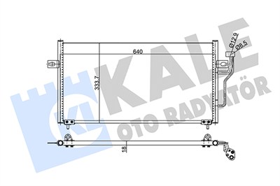 KLİMA RADYATÖRÜ ( KONDENSER ) KURUTUCULU AL/AL MITSUBISHI CARISMA 1.6 95-06, 1.8 95-97, 1.8 GDI 00-06, 1.8 16V GDI 97-06 