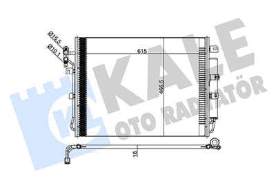 KLİMA RADYATÖRÜ ( KONDENSER ) KURUTUCULU AL/AL LAND ROVER DISCOVERY III 2.7 V6 TDI 04=> SPORT 2.7 TD 05=> (473x636x16) 