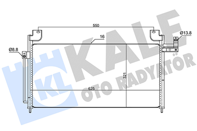 KLİMA RADYATÖRÜ ( KONDENSER ) KURUTUCULU AL/AL MAZDA 323 S VI 1.6 01-04 (625x288x18) 