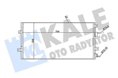 KLİMA RADYATÖRÜ ( KONDENSER ) KURUTUCULU AL/AL CHRYSLER 300M 2.7 V6 24V 98-04, 3.5 V6 24V 98-04 