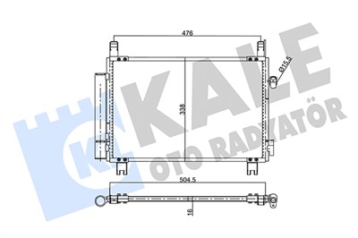 KLİMA RADYATÖRÜ ( KONDENSER ) KURUTUCULU AL/AL TOYOTA YARIS 1.4 D-4D 05=> 