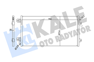KLİMA RADYATÖRÜ ( KONDENSER ) KURUTUCULU AL/AL RENAULT MMASTER II 2.5 DCI 03=>, OPEL MOVANO 1.9 DTI 00-01, 01=> 