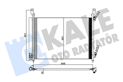KLİMA RADYATÖRÜ ( KONDENSER ) KURUTUCULU AL/AL CHEVROLET KOLEOS I 2.0 DCI 08=> 
