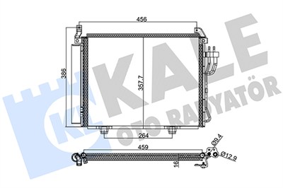 KLİMA RADYATÖRÜ ( KONDENSER ) KURUTUCULU AL/AL HYUNDAI I10 1.0 11-17, 1.1 08-13, 1.2 08-11(480x350x16)