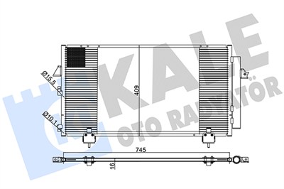 KLİMA RADYATÖRÜ ( KONDENSER ) KURUTUCULU AL/AL TOYOTA RAV 4 II 2.0 4WD 00-05, 2.0 D 4WD 01-05 (745x410x16) 