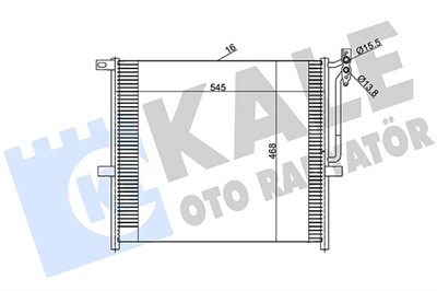 KLİMA RADYATÖRÜ ( KONDENSER ) KURUTUCULU AL/AL BMW X3 E83 05-08, X5 E83 (542x468x16) 