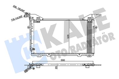 KLİMA RADYATÖRÜ ( KONDENSER ) KURUTUCULU AL/AL MERCEDES-BENZ E SERİSİ W210 97-02, 