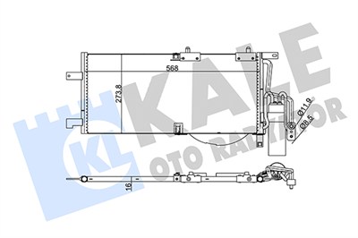 KLİMA RADYATÖRÜ ( KONDENSER ) KURUTUCULU AL/AL OPEL COMBO TOUR - BOX , CORSA C1.7 DI 16V 01-09