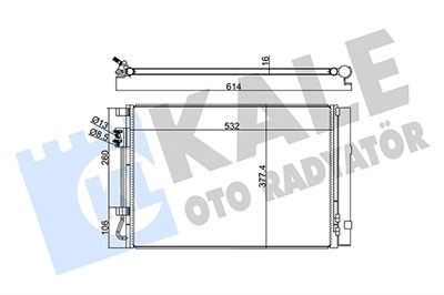 KLİMA RADYATÖRÜ ( KONDENSER ) KURUTUCULU AL/AL HYUNDAI ACCENT IV 1.4 10-17, 1.6 10=>, KIA RIO 1.25-1.4 CVVT 11-17 530x371x16MM 