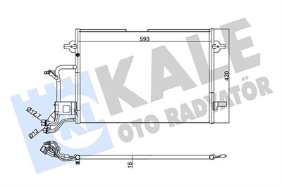 KLİMA RADYATÖRÜ ( KONDENSER ) KURUTUCULU AL/AL A4 1.6, 1.8, 1.9 TDI, 2.6, 2.8 QUATTRO 94-00 