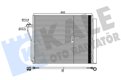 KLİMA RADYATÖRÜ ( KONDENSER ) KURUTUCULU AL/AL BMW X5, X6 M 50 D 08=> 