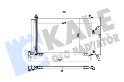 KLİMA RADYATÖRÜ ( KONDENSER ) KURUTUCULU AL/AL FORD RANGER 2.5 TD 02-06, 3.0 TDCI 06-12 