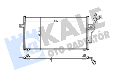 KLİMA RADYATÖRÜ ( KONDENSER ) KURUTUCULU AL/AL MITSUBISHI CARISMA 1.6 95-06, 1.8 95-97, 1.8 GDI 00-06, 1.8 16V GDI 97-06 