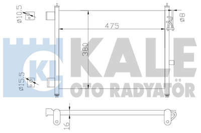 KLİMA RADYATÖRÜ ( KONDENSER ) KURUTUCULU AL/AL NISSAN MICRA IV 1.2 10=> 