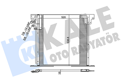 KLİMA RADYATÖRÜ ( KONDENSER ) KURUTUCULU AL/AL MERCEDES-BENZ W638 VITO V200-V200CDI-108CDI-110CDI-110TD-112CDI-113 96=> (519x550x16) 