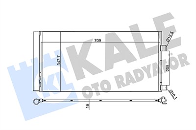KLİMA RADYATÖRÜ ( KONDENSER ) KURUTUCULU AL/AL RENAULT LAGUNA III, LATITUDE 1.5 DCI, 2.0 