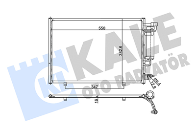 KLİMA RADYATÖRÜ ( KONDENSER ) KURUTUCULU AL/AL FORD FIESTA VI 1.25-1.4 I 16V, 1.4 TDCI 08=> 