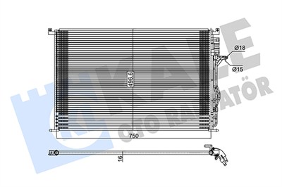 KLİMA RADYATÖRÜ ( KONDENSER ) KURUTUCULU AL/AL AUDI A8 3.0TDI/3.7/ 4.0TDI/4.2/6.0 V12 QUATTRO 03-10 